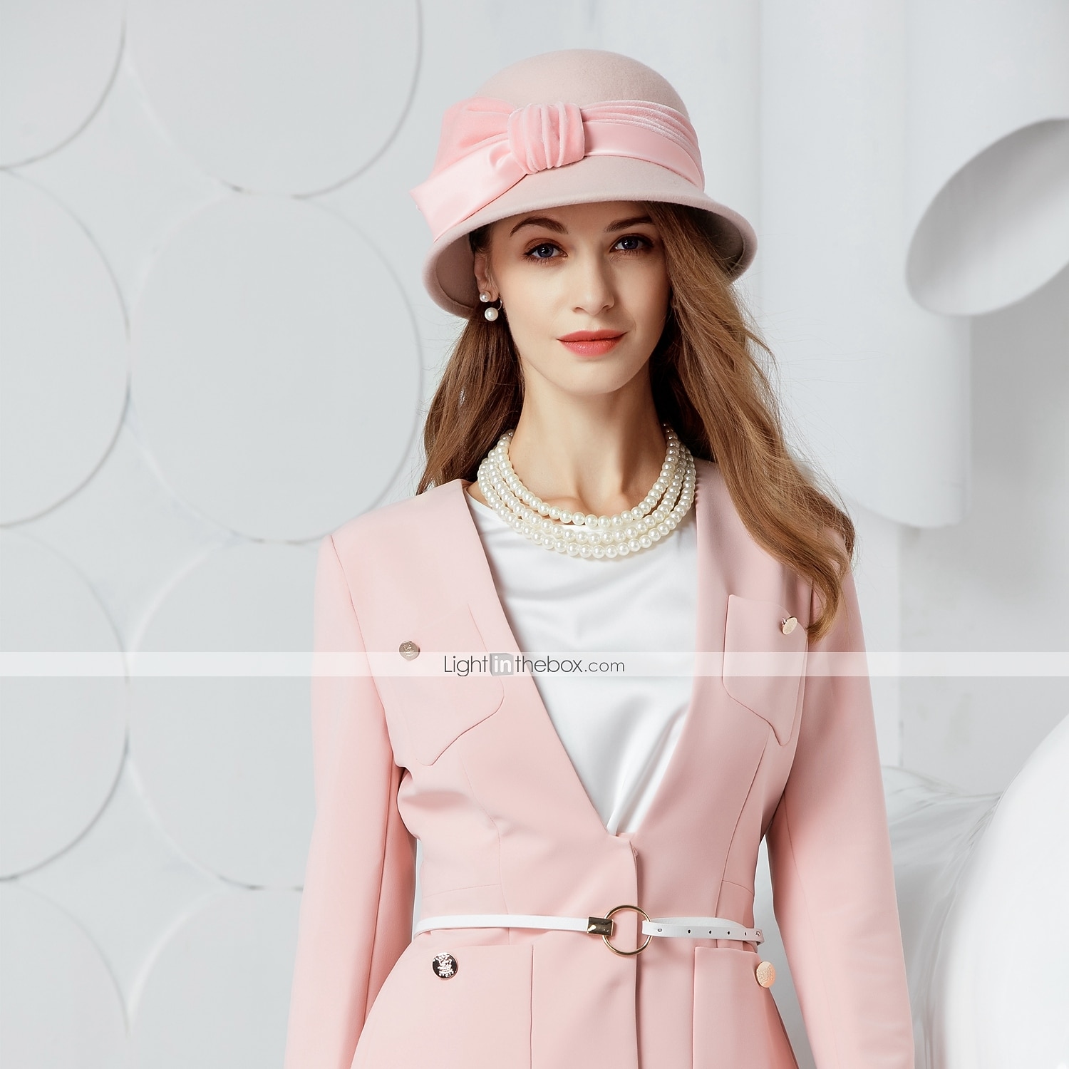 2026年 ウール ケンタッキーダービーハット / 帽子 ととも​​に リボン 1 結婚式 / パーティー／フォーマル かぶと  コレクション – $47.99 –P7