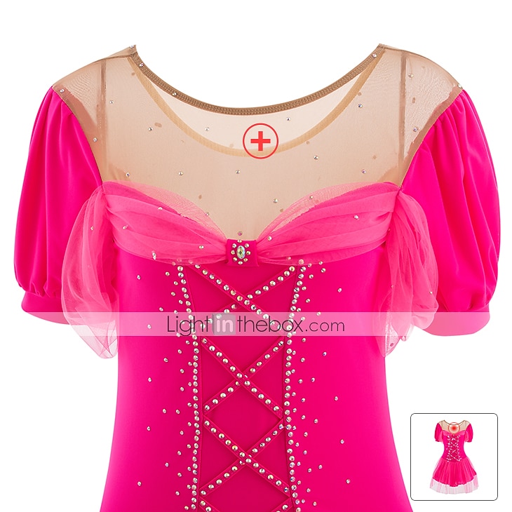 Vestidos para Patinação Artística Mulheres Para Meninas Patinação no Gelo Vestidos Roupa Branco Leite Vermelho Escuro Amarelo e amarelo Elastano Elasticidade Alta Competição Roupa para Patinação de 2026 por $157.99 –P3