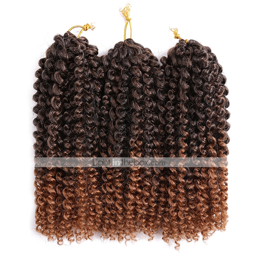 Virkkaa hiukset punokset Marley Bob Pikkuletit Vaaleahiuksisuus Kullanruskea Synteettiset hiukset 8 inch Lyhyt Letitetty 2026 - $17.99 –P4