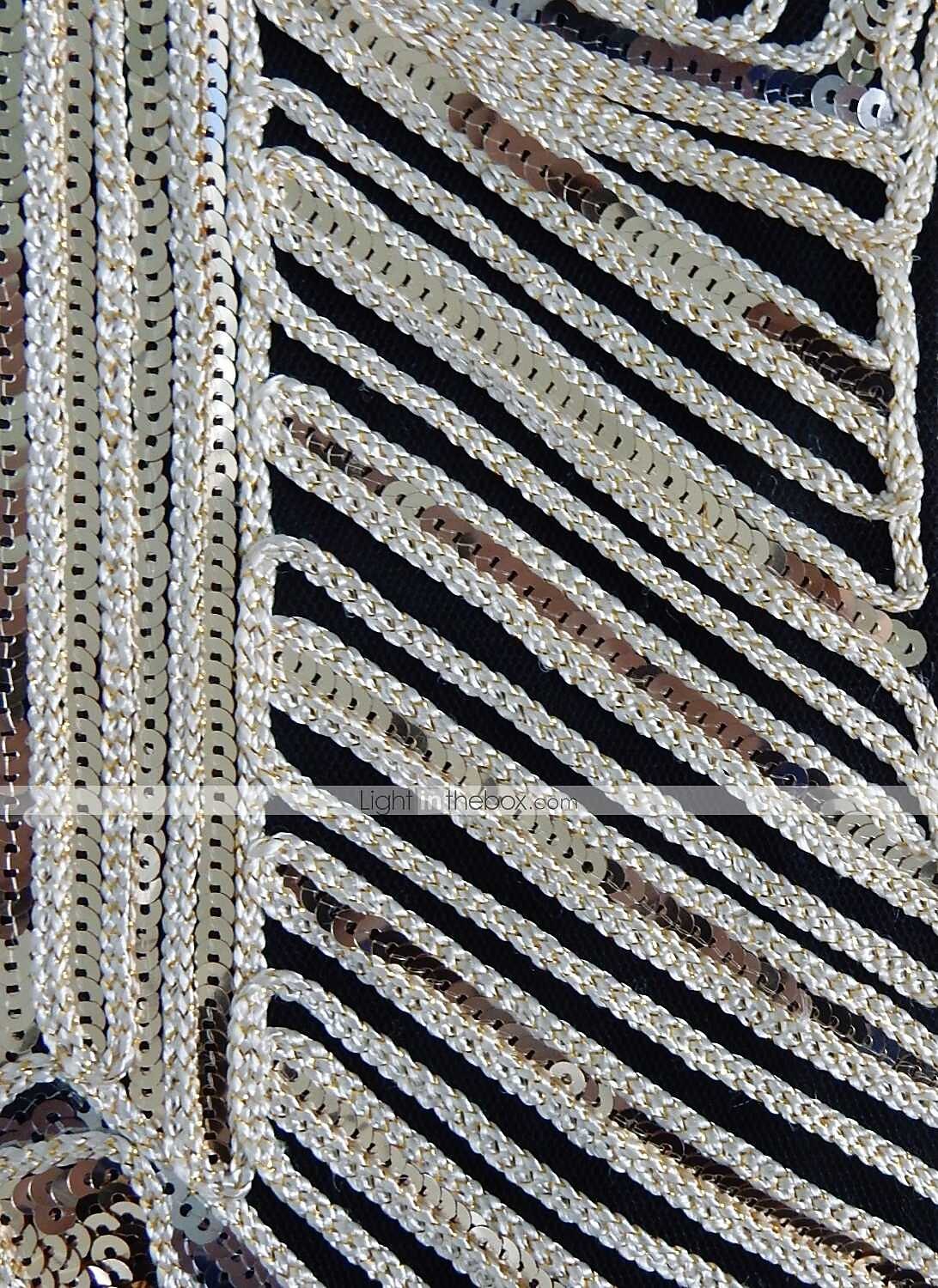 Rugido 20s 1920s Mini Sobre la Rodilla Vestidos Vestido Flapper Traje de Halloween Sin Mangas El gran Gatsby charlestón Invitado a la boda Lentejuelas Color sólido Escote en Pico Disfraz Mujer Fiesta 2026 - $34.99 –P5