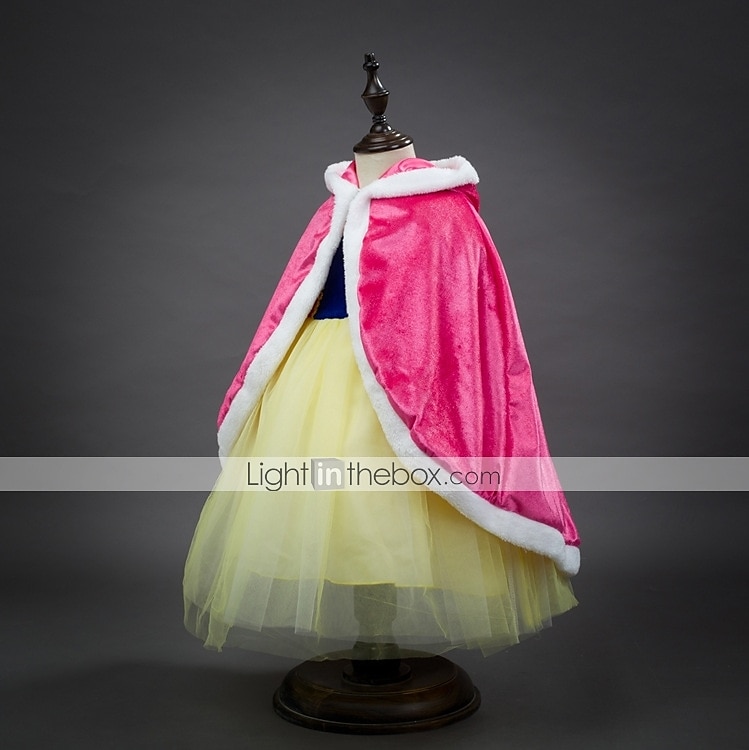 Princess Fairytale Elsa Cloak Girls' Movie Cosplay A-Line Slip Purple Yellow Fuchsia Dress Shawl Christmas Masquerade World Book Day Costumes 2025 - $28.99 –P5