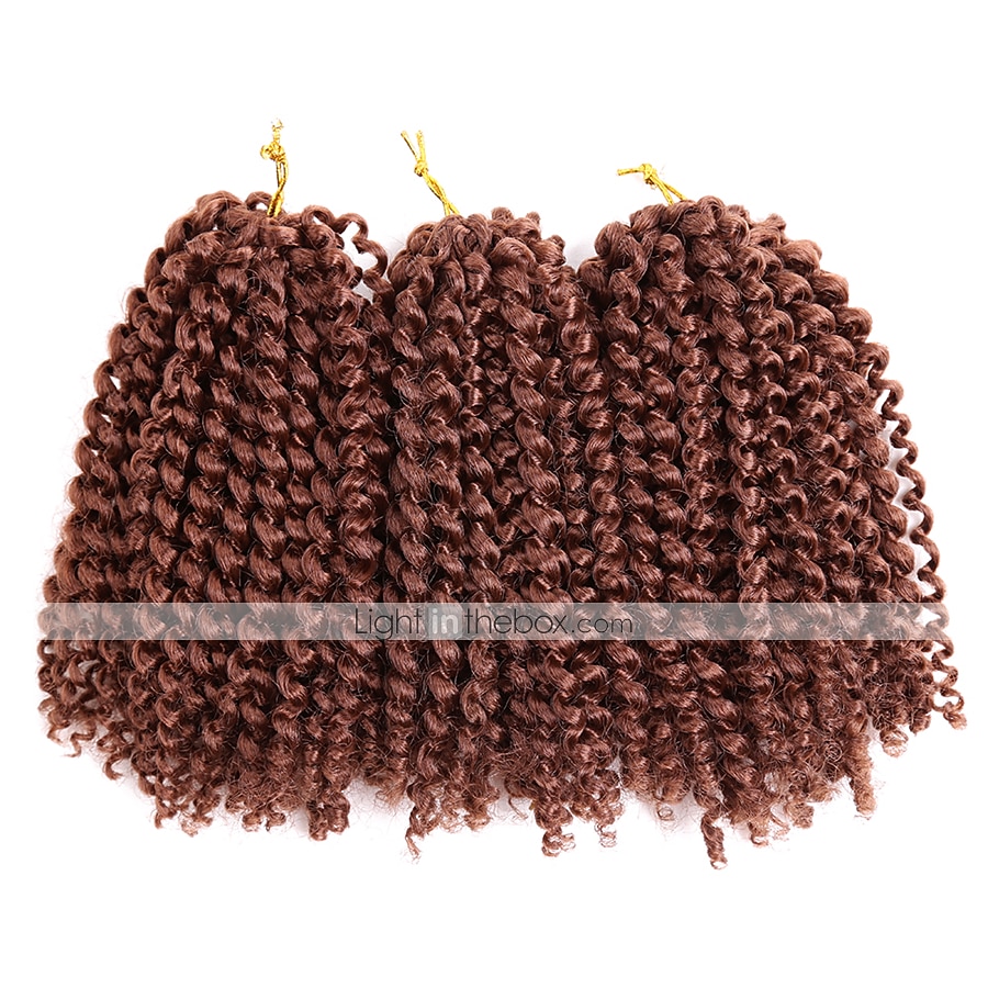 Virkkaa hiukset punokset Marley Bob Pikkuletit Vaaleahiuksisuus Kullanruskea Synteettiset hiukset 8 inch Lyhyt Letitetty 2026 - $17.99 –P2