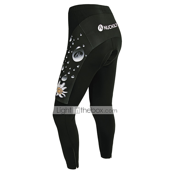 Nuckily Жен. Длинный рукав Велокофты и лосины Белый Черный Цветочные ботанический Велоспорт Наборы одежды С защитой от ветра Дышащий Анатомический дизайн Со светоотражающими полосками Задний карман 2026 - $49.99 –P10