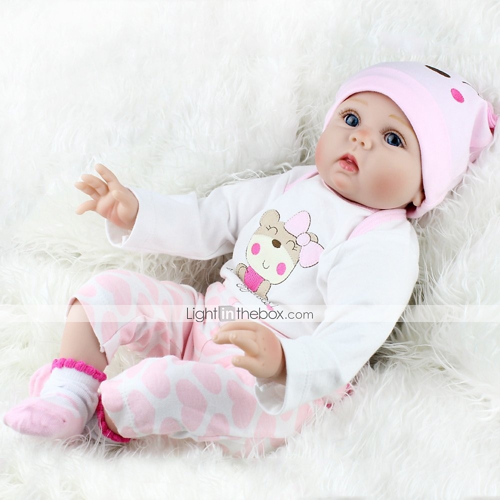 NPKCOLLECTION 22 inch Reborn Doll Baby & Toddler Toy Baby Girl Reborn Baby Doll Newborn lifelike Lovely Parent-Child Interaction Hand Applied Eyelashes with Clothes and Acc for Girls Christmas Gift 2025 - $83.99 –P3