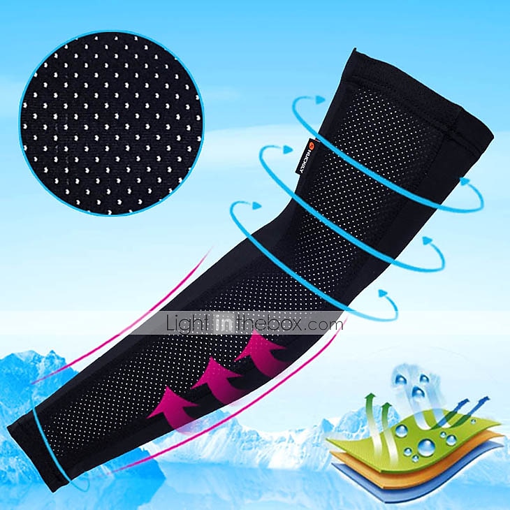 1 pár Naštěstí Cyklistické rukávy Armwarmers Kompresní rukávy Pevná barva UPF 50 Reflexní Lehká váha Kolo Bílá Černá pro Pánské Dámské Dospělé Silniční kolo Horské kolo Rybaření / Elastické 2025 - $15.99 –P3