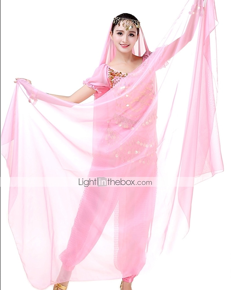 lichtgewicht chiffon handsjaal buikdanskostuum outfit hippe sjaal sjaals sluiers (alleen sjaal) 2025 - $8.99 –P7