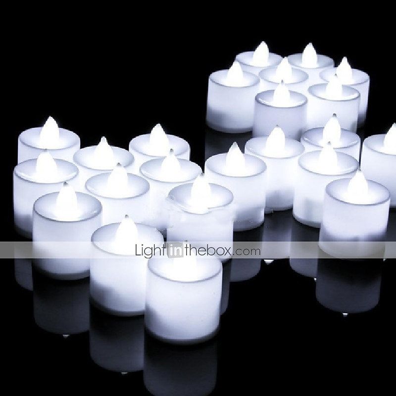 24 τεμ/σετ κεριά led με μπαταρία κεριά μπαταρίες ανάβει κεριά για να δημιουργήσετε ζεστή ατμόσφαιρα που τρεμοπαίζει φυσικά φωτεινά 2025 - $8.99 –P4