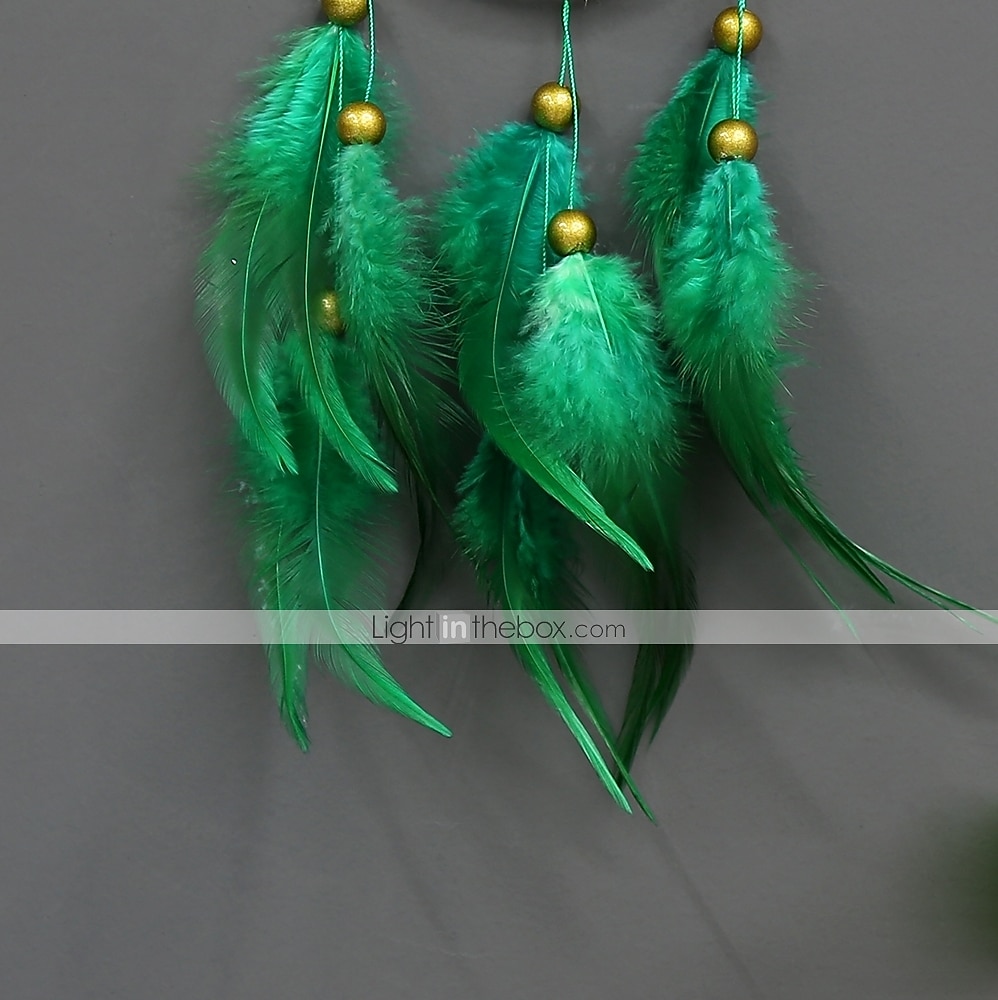 Boho łapacz snów ręcznie prezent ozdoba do powieszenia na ścianie ozdoba artystyczna rzemiosło z piór koralik dla dzieci sypialnia festiwal weselny 40*11 cm 2025 - $15.49 –P4