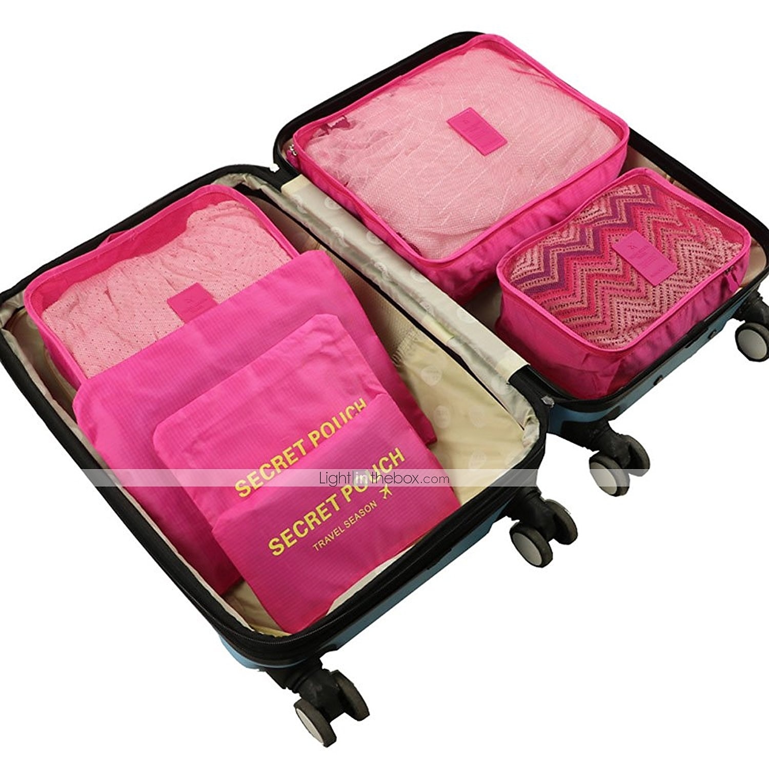 6 sets Travel Bag Travel Organizer Travel Luggage Organizer / Packing  Organizer Large Capacity Waterproof Portable Dust Proof Oxford cloth For  Travel Bras Clothes / Durable / Double Sided Zipper 2024 - $13.99