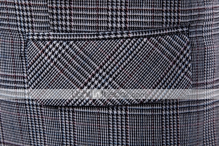 Men's Vest Waistcoat Business Wedding Party Active Smart Casual Spring Fall Polyester Plaid Double Breasted Shirt Collar Slim Brown Light Grey Dark Gray Vest 2025 - $41.99 –P6