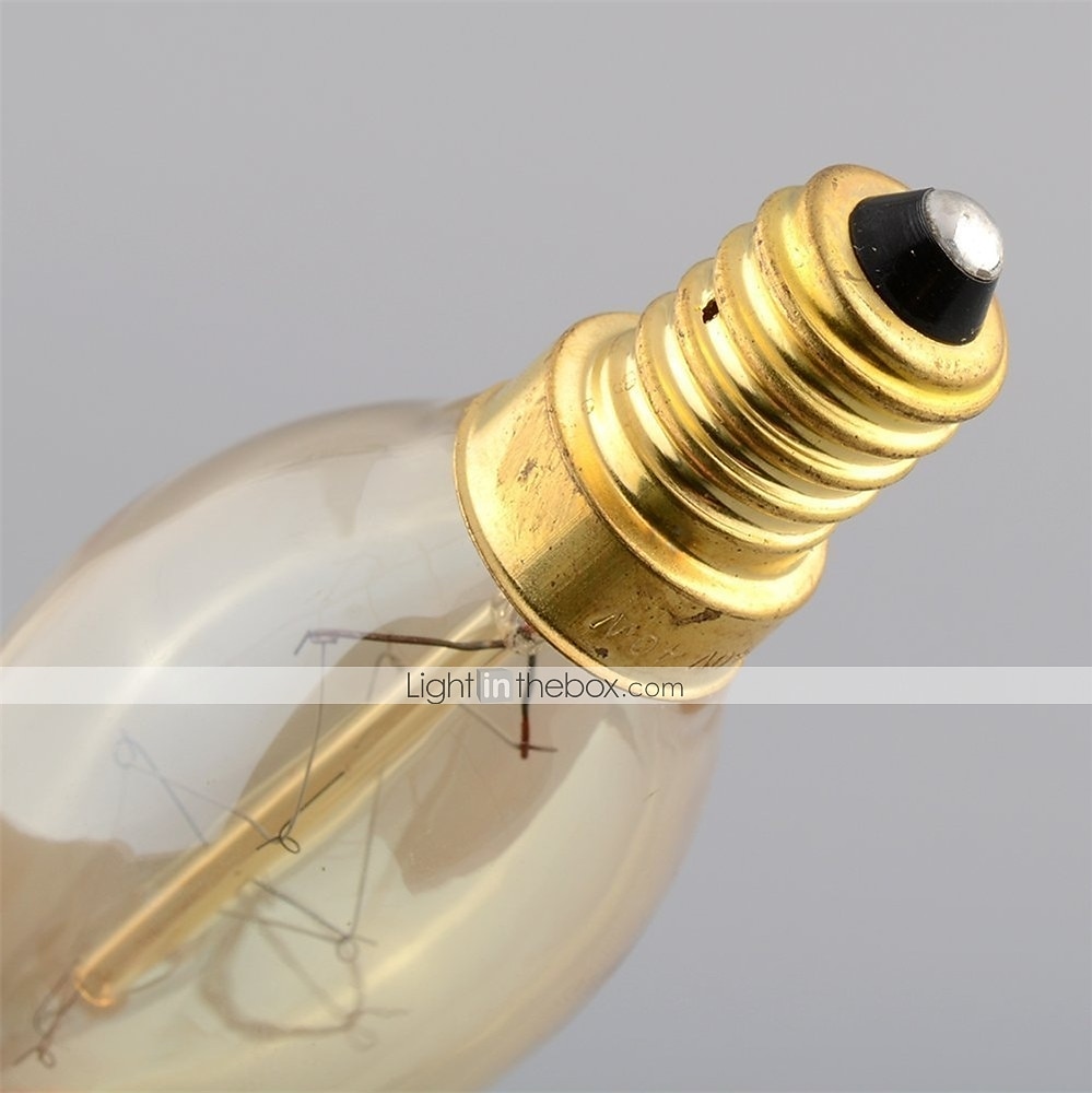6 pièces 40w incandescence vintage edison lumières ampoules bougie e14 c35l dimmable décoratif blanc chaud 2300k rétro dimmable 220-240v de 2025 ? $20.99 –P2