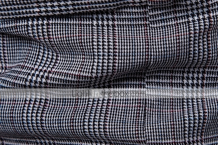 Men's Vest Waistcoat Business Wedding Party Active Smart Casual Spring Fall Polyester Plaid Double Breasted Shirt Collar Slim Brown Light Grey Dark Gray Vest 2025 - $41.99 –P2
