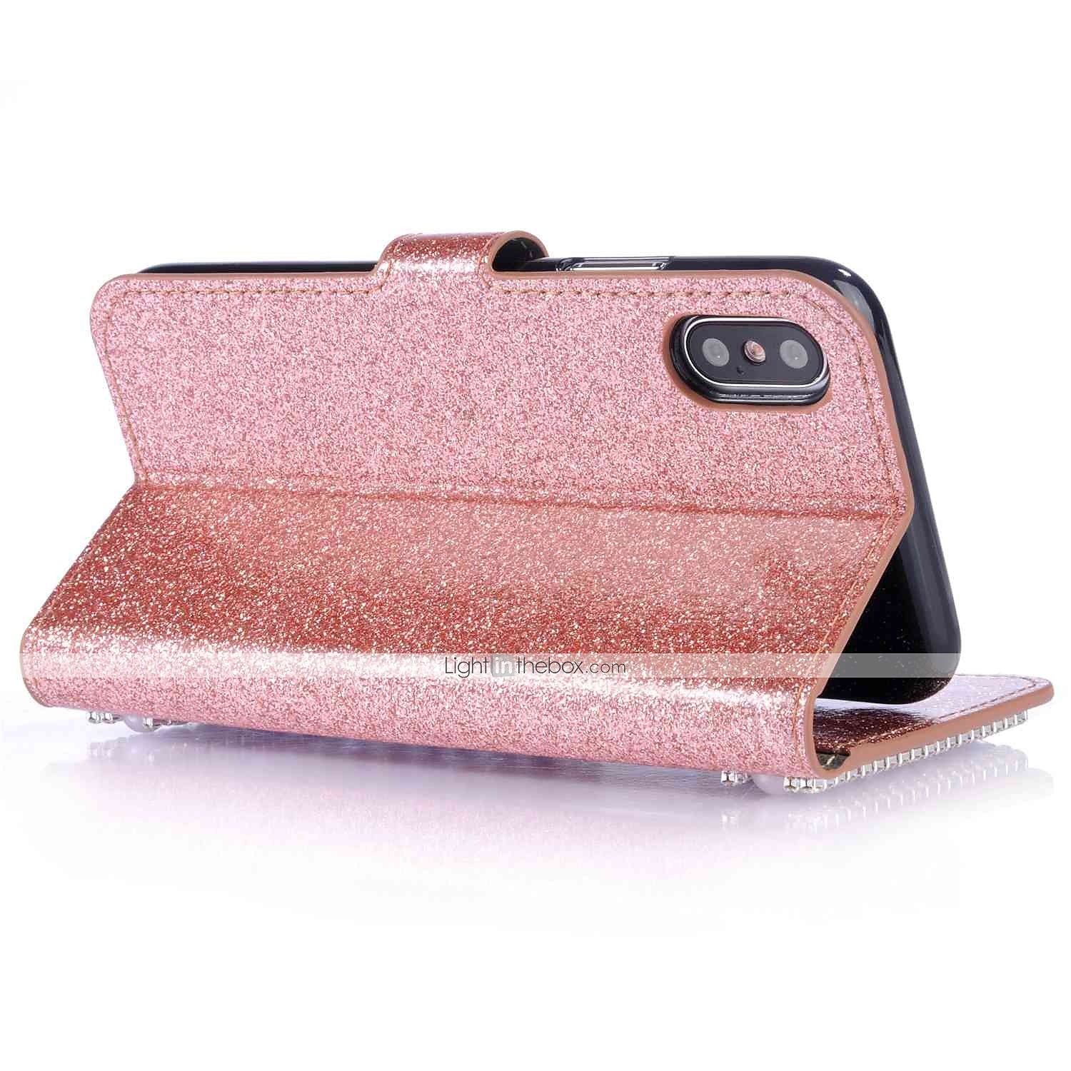 Чехол для телефона для iPhone 16e iPhone 16 iPhone 15 Pro Max Plus iPhone 14 13 12 11 Pro Max Mini X XR XS Max 8 7 Plus чехол-кошелек флип-чехол с подставкой магнитный ударопрочный твердый страз PU 2025 - $19.99 –P9