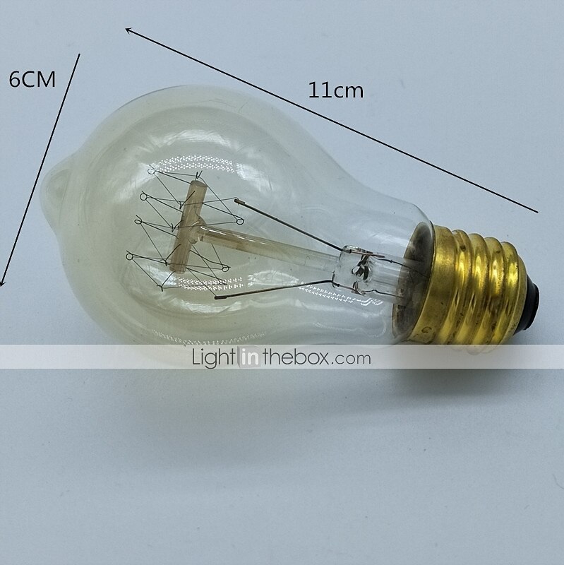 6pcs 60 W E26 / E27 A60(A19) Warm White 2200-2700 k Retro / Dimmable / Decorative Incandescent Vintage Edison Light Bulb 220-240 V 2026 - $52.99 –P1