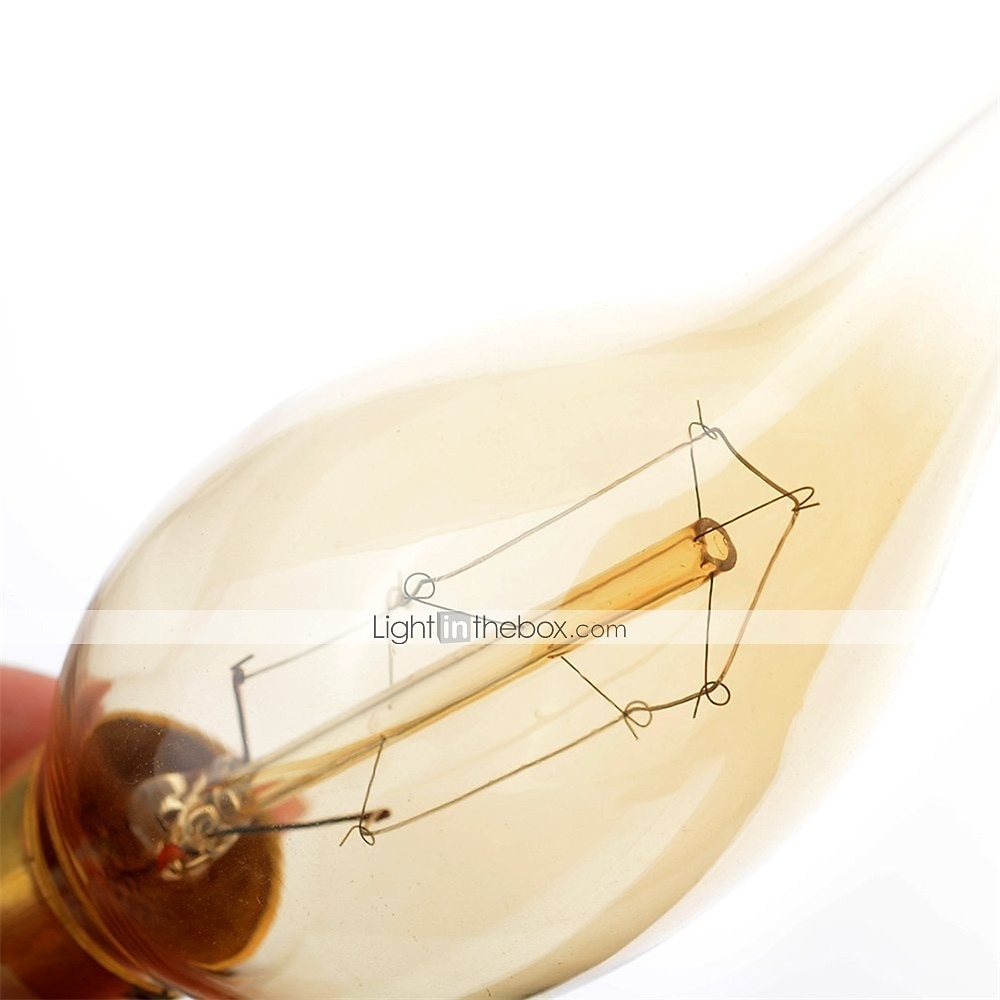 6 pièces 40w incandescence vintage edison lumières ampoules bougie e14 c35l dimmable décoratif blanc chaud 2300k rétro dimmable 220-240v de 2025 ? $20.99 –P1