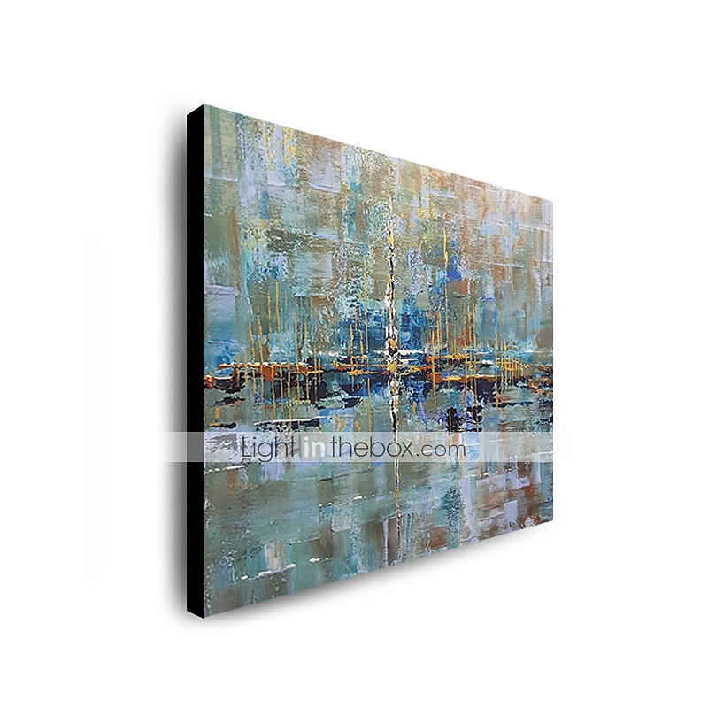 Oil Painting 100% Handmade Hand Painted Wall Art On Canvas Blue Line Abstract Modern Home Decoration Decor Rolled Canvas No Frame Unstretched 2025 - $114.99 –P7