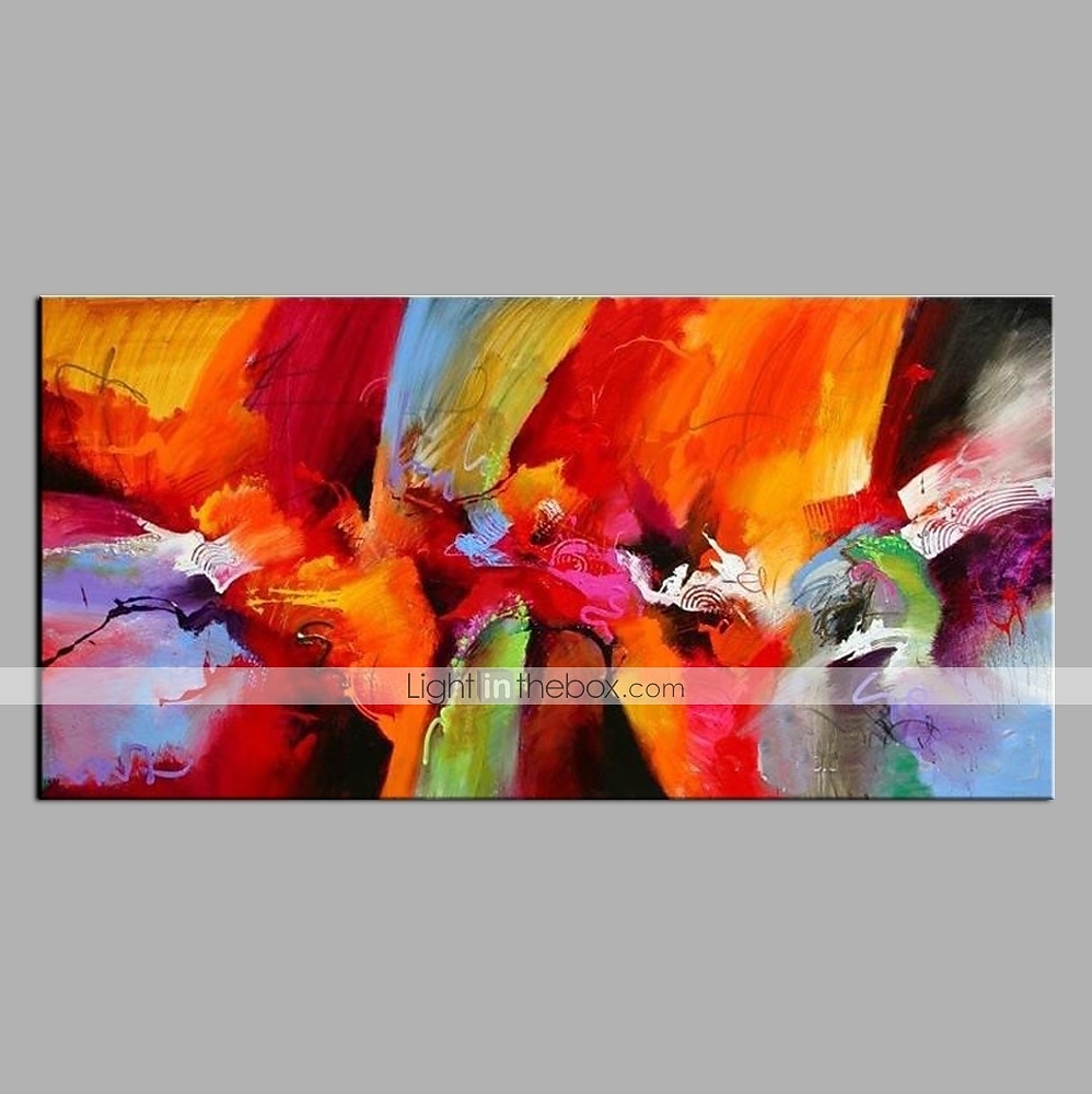 olieverfschilderij handgemaakte handgeschilderde kunst aan de muur abstract kleurrijk huisdecoratie decor gerold canvas geen frame niet uitgerekt 2025 - $100.99 –P2