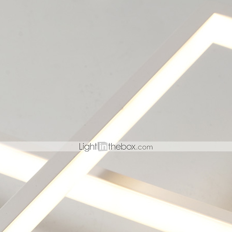 90cm led stropní svítidla 3světelná lineární zapuštěná montáž ambientní světlo stmívatelné lakované povrchy kovový hliník geometrický vzor moderní jednoduché pouze stmívatelné pomocí dálkového 2025 - $113.99 -P15