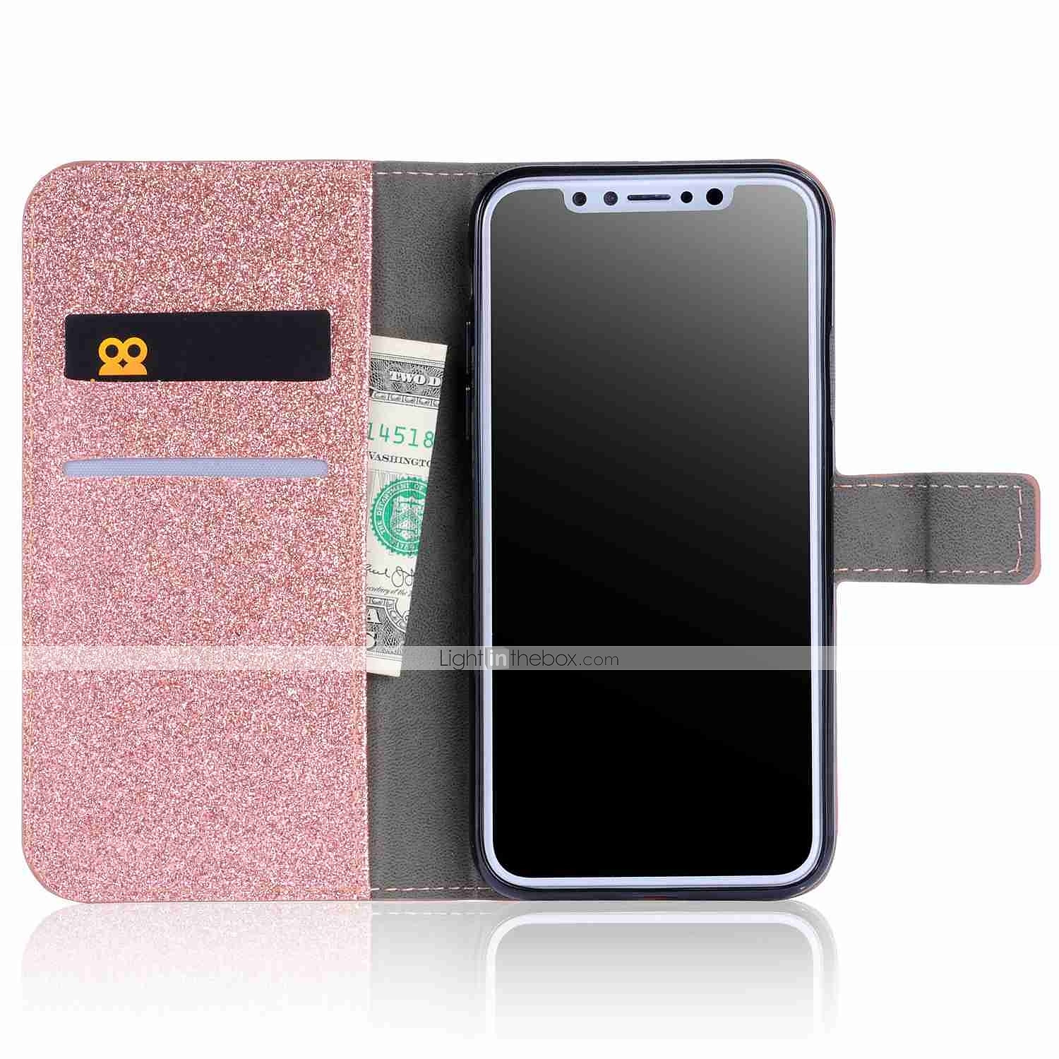 Чехол для телефона для iPhone 16e iPhone 16 iPhone 15 Pro Max Plus iPhone 14 13 12 11 Pro Max Mini X XR XS Max 8 7 Plus чехол-кошелек флип-чехол с подставкой магнитный ударопрочный твердый страз PU 2025 - $19.99 –P6