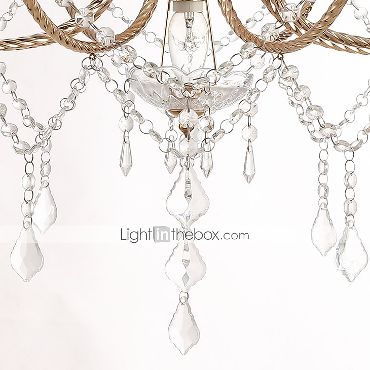 9 ламп, 75 см, хрустальные люстры в стиле свечей, металлические люстры в стиле свечей, гальваника, другие, деревенский / лодж, современный, современный, 110-120в 220-240в. 2026 - $331.19 –P10