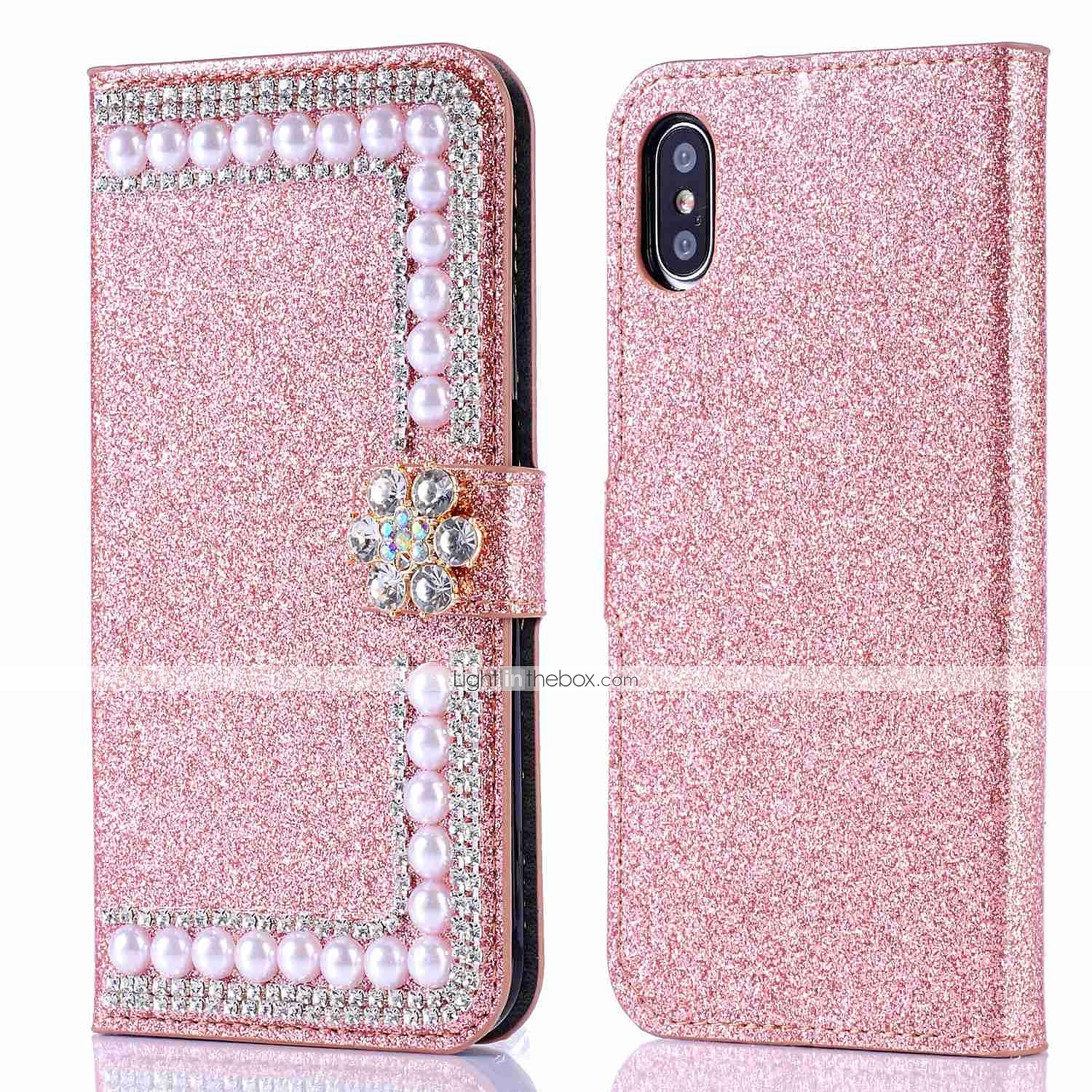 Чехол для телефона для iPhone 16e iPhone 16 iPhone 15 Pro Max Plus iPhone 14 13 12 11 Pro Max Mini X XR XS Max 8 7 Plus чехол-кошелек флип-чехол с подставкой магнитный ударопрочный твердый страз PU 2025 - $19.99 –P3