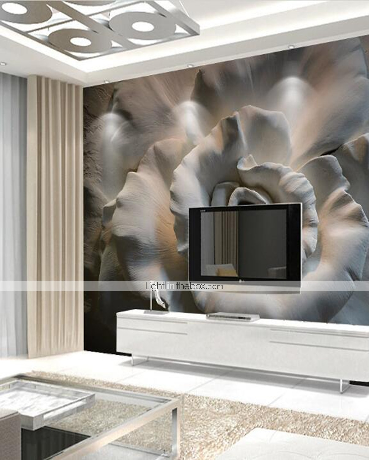 Mural Wallpaper Wall Sticker Covering Print Adhesive Required 3D Relief Effect Blossom Flower Canvas Home Décor 2025 - $71.99 –P3