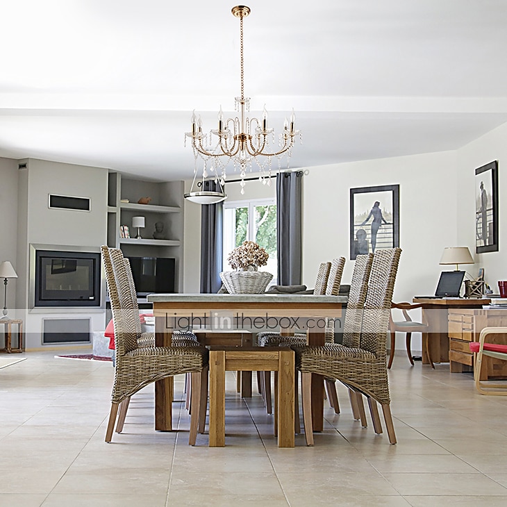 9 ламп, 75 см, хрустальные люстры в стиле свечей, металлические люстры в стиле свечей, гальваника, другие, деревенский / лодж, современный, современный, 110-120в 220-240в. 2026 - $331.19 –P3