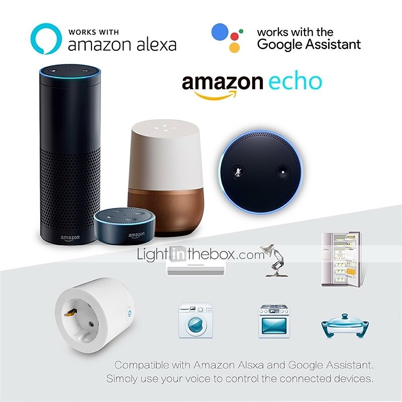 waza smart plug (eu) мини-выход, совместимый с amazon alexa и помощником Google, с поддержкой Wi-Fi интеллектуального разъема с функцией таймера, без концентратора 2025 - $22.99 –P3