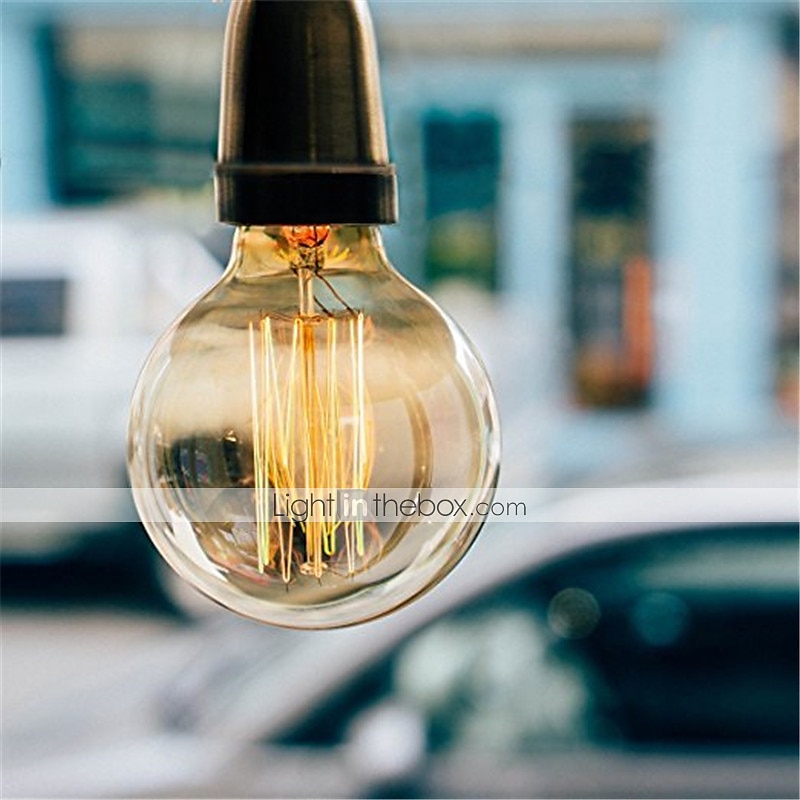 40w edison vintage hehkulamppu himmennettävä e26 e27 g80 kynttelikkö häkki hehkulanka ruskea lämmin valkoinen valaisimeen 220-240v 2025 - $8.49 –P1