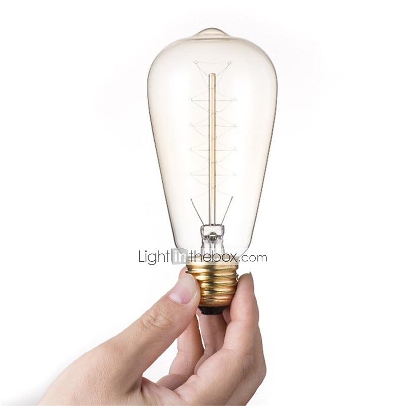 5 τμχ 60w vintage λαμπτήρας πυρακτώσεως edison e26 e27 ρυθμιζόμενος διακοσμητικός αντικέ λαμπτήρας πυρακτώσεως για εσωτερικούς χώρους επιτοίχια φωτιστικά οροφής πορτοκαλί ζεστό 220-240v 2025 - $24.99 –P4