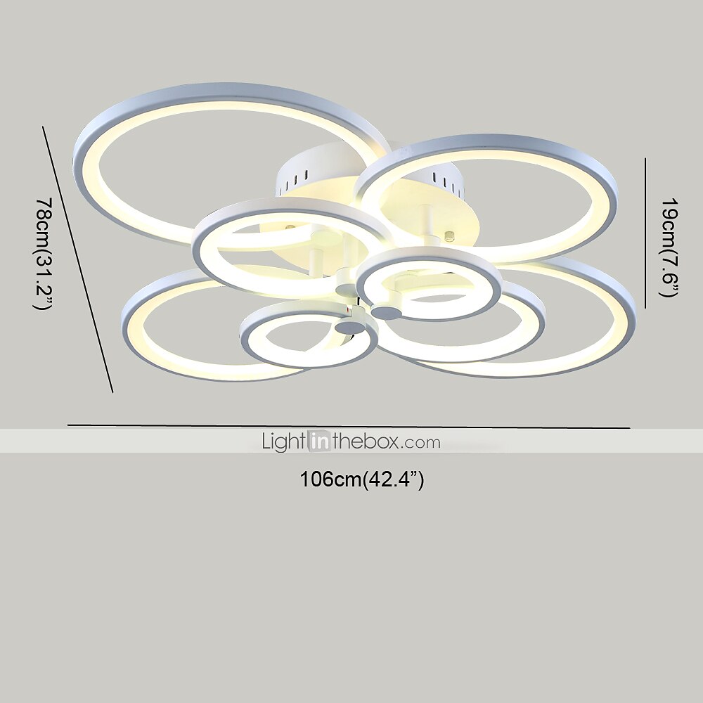 106 cm mennyezeti lámpa led geometriai formák süllyesztett lámpák fém akril festett felületek modern 220v 110v / ce tanúsítvánnyal 2025 - $126.99 –P4