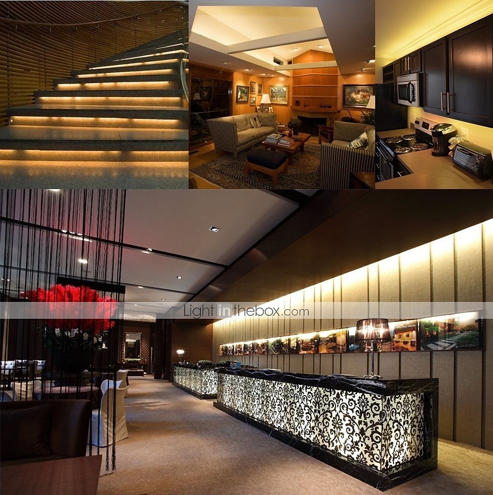 witte led-lichtstrip 2x16 ft warm licht wit licht rood blauw groen witte stripverlichting 600 led 2835 flexibele lintverlichting 12v touwlicht geschikt voor keukenkast slaapkamer kledingkast 2025 - $16.49 –P2