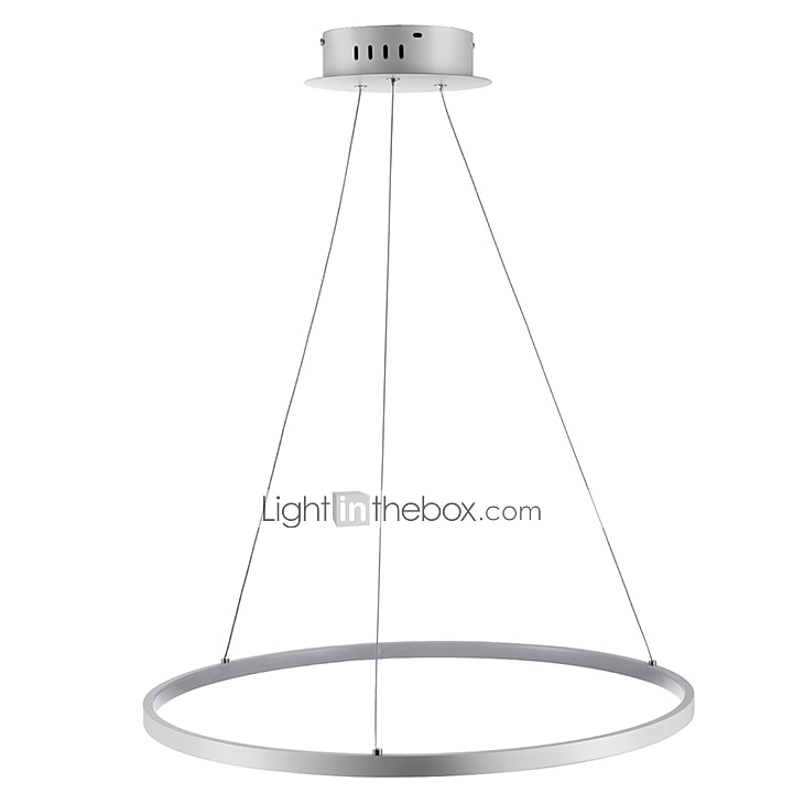 1-světelný 60cm 24“ led závěsný lehký kovový akrylový kruh design chrom moderní současný 110-120v 220-240v 2025 - $174.99 –P13
