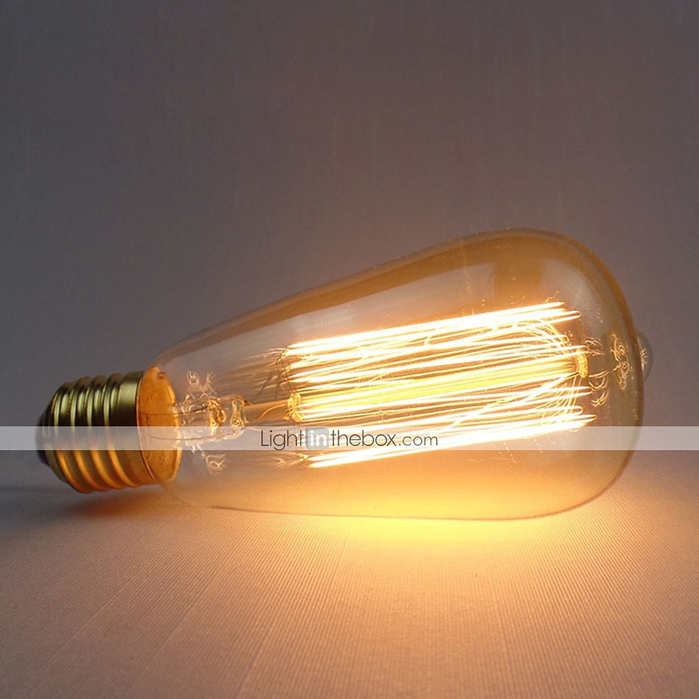 6 τμχ 40w edison vintage λαμπτήρας πυρακτώσεως με ρυθμιζόμενο e26 e27 st64 νήμα κηροπήγιο πορτοκαλί ζεστό λευκό για φωτιστικό 220v 110v 2025 - $33.99 –P5