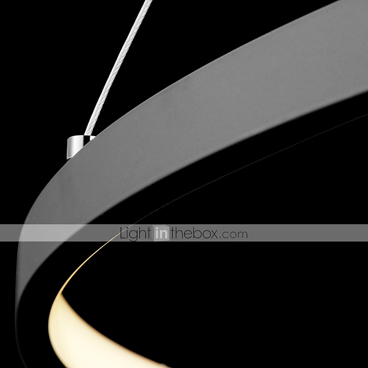 2025年 60 80 cm LED ペンダントライト サークルデザイン ユニークなデザイン メタル 塗装仕上げ コンテンポラリー モダン 110-120v 220-240v リモコンで調光のみ  コレクション – $187.99 –P13