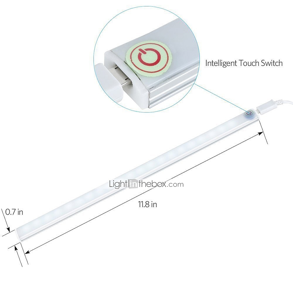 2025年 zdm 1set 6w 21 led dimmable簡単にインストールタッチセンサーのUSBプラグキャビネットライト暖かい白冷たい白キャビネット廊下/階段のキッチン  コレクション – $14.99 –P5