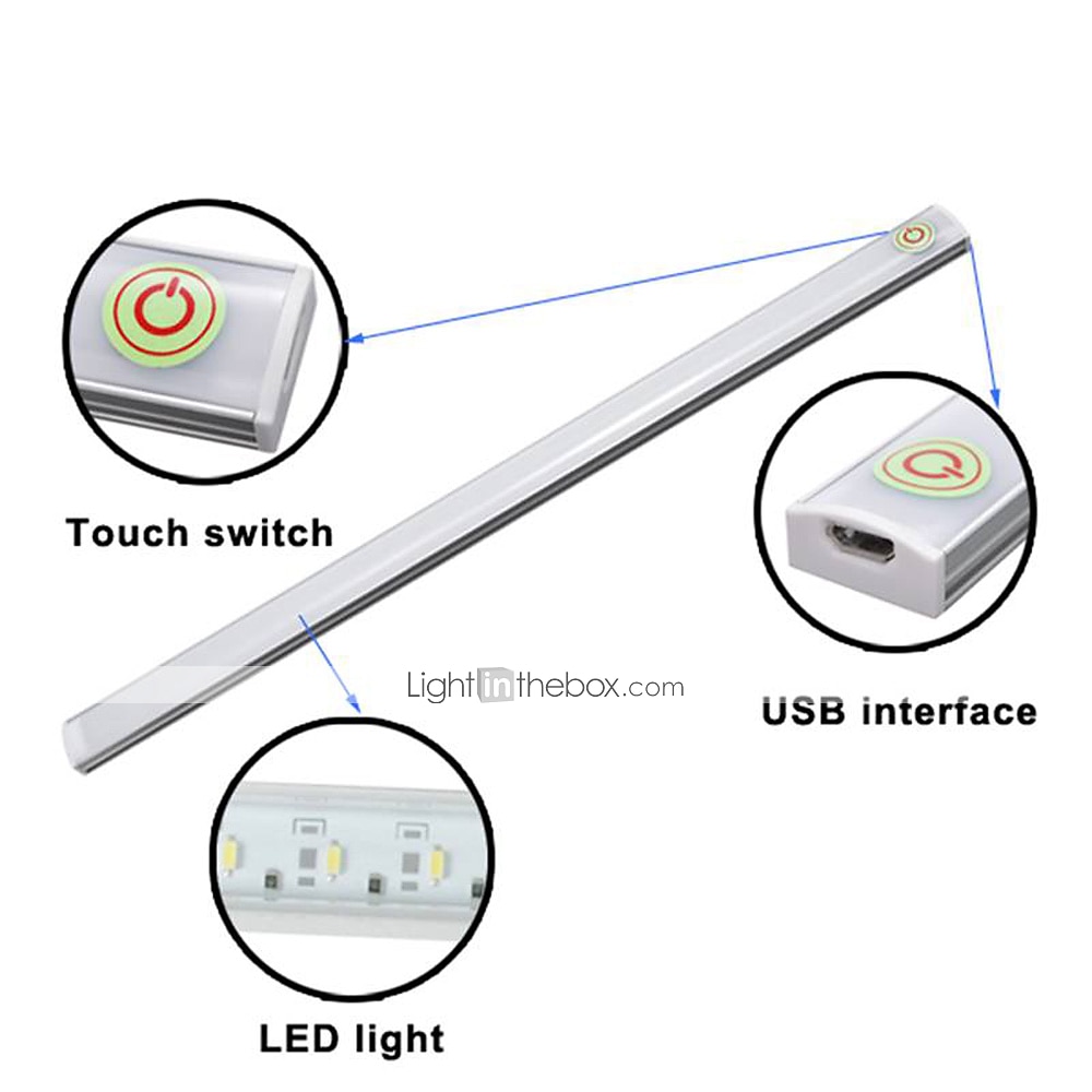2025年 zdm 1set 6w 21 led dimmable簡単にインストールタッチセンサーのUSBプラグキャビネットライト暖かい白冷たい白キャビネット廊下/階段のキッチン  コレクション – $14.99 –P4