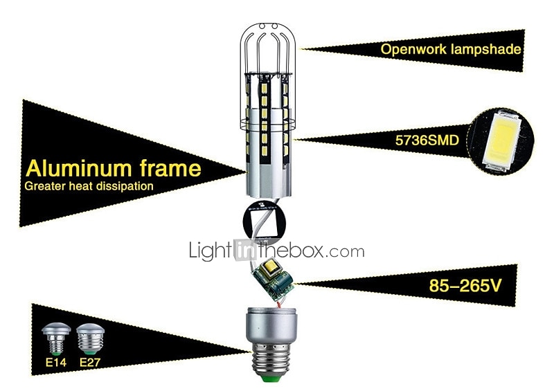 1pc 25 W LED Corn Lights 3000 lm E26 / E27 T 96 LED Beads SMD 5736 Decorative Warm White Cold White 85-265 V / RoHS / CE Certified 2025 - $29.99 –P4