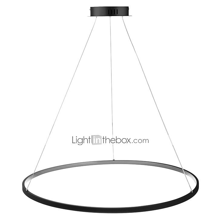 2025年 60 80 cm LED ペンダントライト サークルデザイン ユニークなデザイン メタル 塗装仕上げ コンテンポラリー モダン 110-120v 220-240v リモコンで調光のみ  コレクション – $187.99 –P3