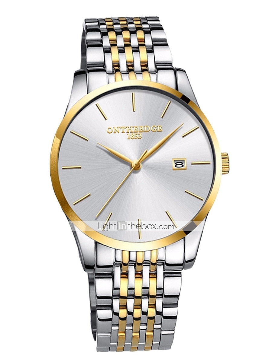 ultratynne kvartsklokke herre analog luksus minimalistisk klassisk armbåndsur vanntett kalender kronograf klokker i rustfritt stål 2025 - $24.99 -P16
