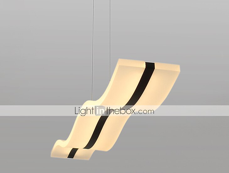 lampada a sospensione a led 97cm 36w forma d'onda acrilico moderna semplice lampada a sospensione con telecomando per sala studio ufficio sala da pranzo apparecchio di illuminazione del 2025 a $297.99 –P5