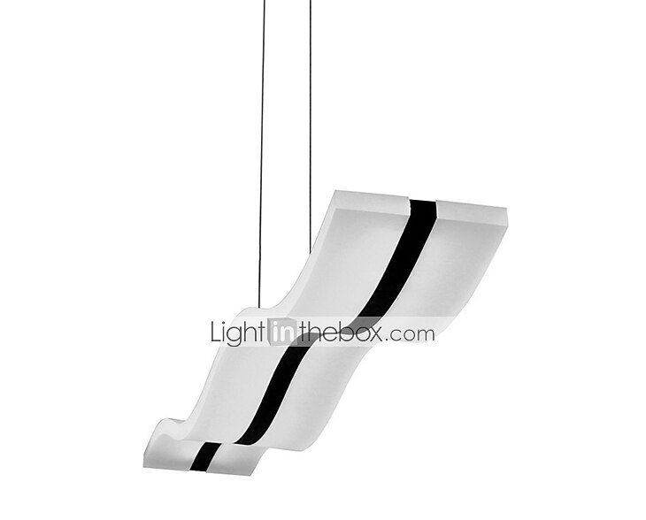 lampada a sospensione a led 97cm 36w forma d'onda acrilico moderna semplice lampada a sospensione con telecomando per sala studio ufficio sala da pranzo apparecchio di illuminazione del 2025 a $297.99 –P11