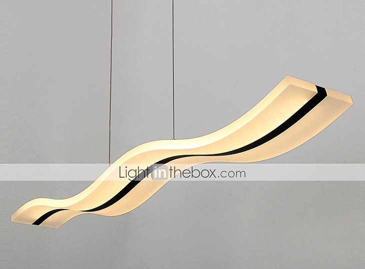 lampada a sospensione a led 97cm 36w forma d'onda acrilico moderna semplice lampada a sospensione con telecomando per sala studio ufficio sala da pranzo apparecchio di illuminazione del 2025 a $297.99 –P4