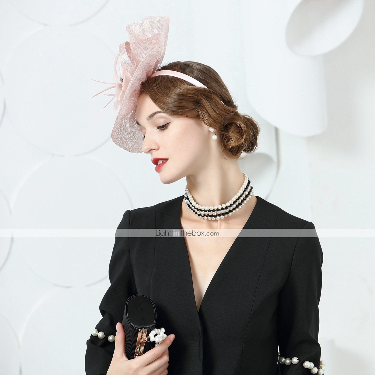 Linfrø Kentucky Derby-hatt / Hodeplagg med Fjær / Blomster 1 stk Bryllup / Fest / aften / Hesteløp Hodeplagg 2025 - $49.99 –P4