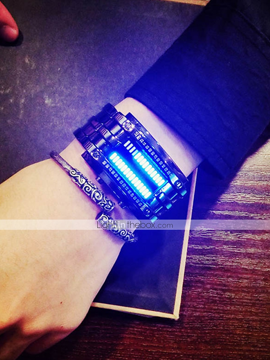 Digital Watch for Men Cool Fashion Wristwatch LED Light Stainless Steel Sports Bracelet Male Wrist Watch 2025 - $19.99 –P14