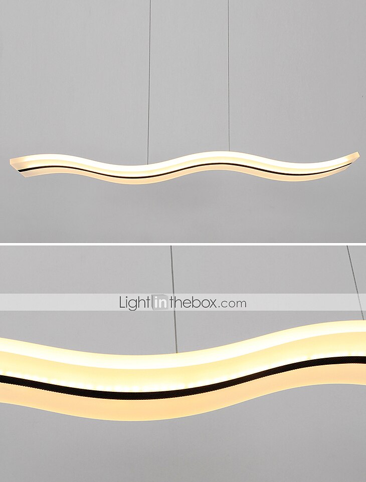 lampada a sospensione a led 97cm 36w forma d'onda acrilico moderna semplice lampada a sospensione con telecomando per sala studio ufficio sala da pranzo apparecchio di illuminazione del 2025 a $297.99 –P6