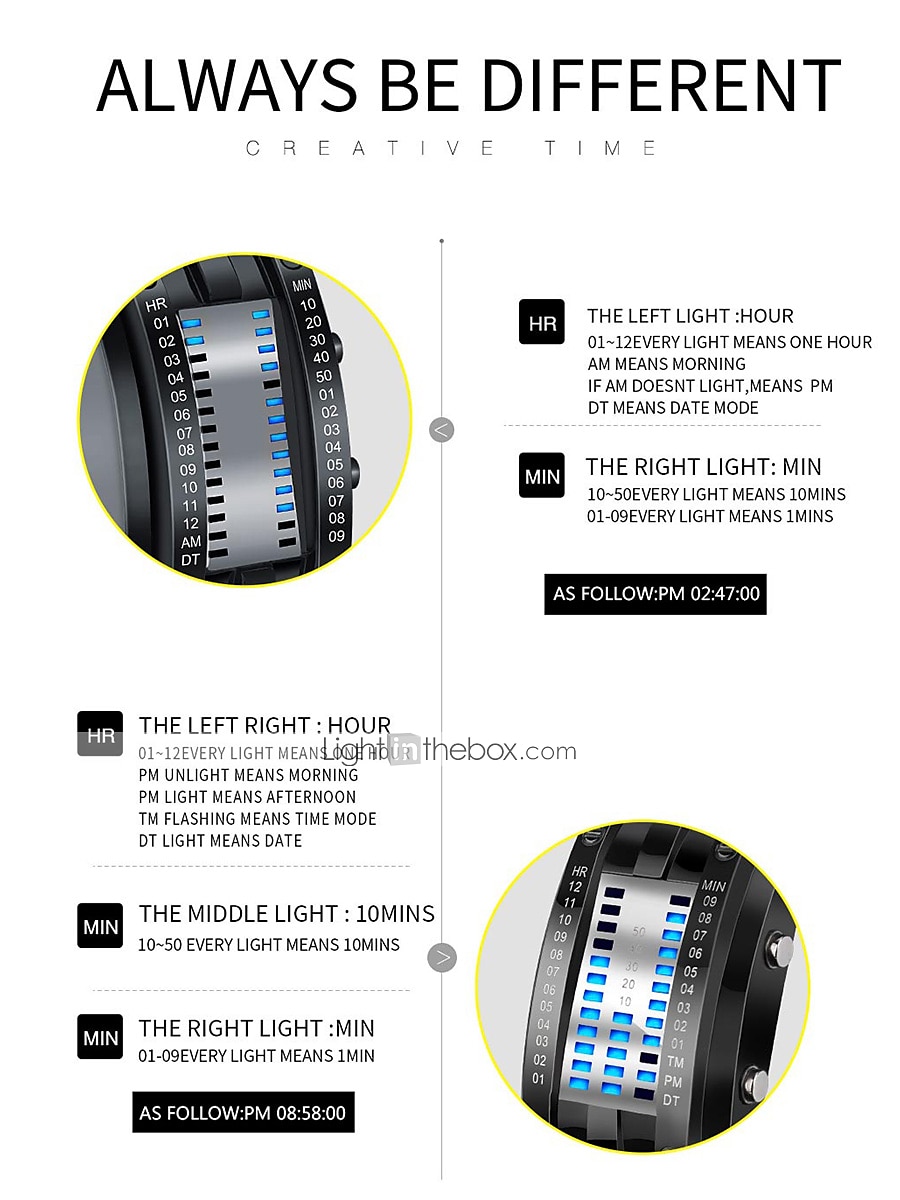 Digital Watch for Men Cool Fashion Wristwatch LED Light Stainless Steel Sports Bracelet Male Wrist Watch 2025 - $19.99 –P2