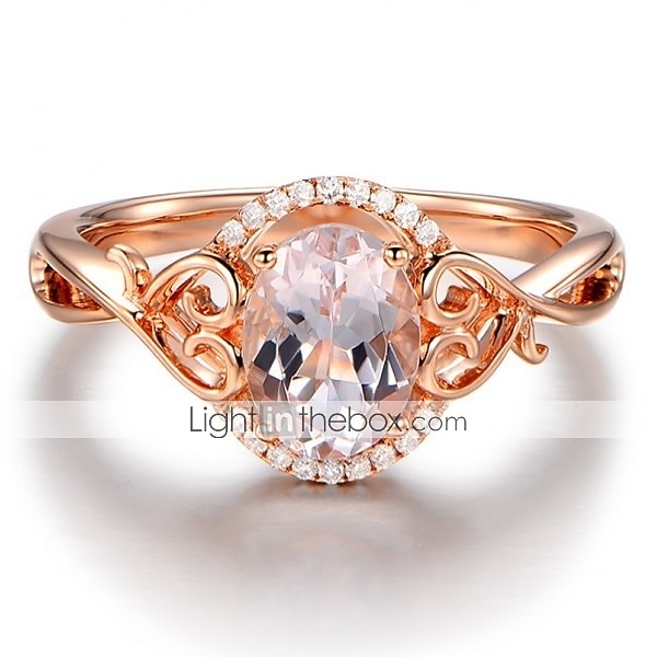 Band Ring Zásnubní prsten For Dámské Syntetický diamant Párty Svatební Plesová maškaráda Měď Růže pozlacená Kov Solitaire Kulaté HALO Koule 2025 - $6.99 –P2