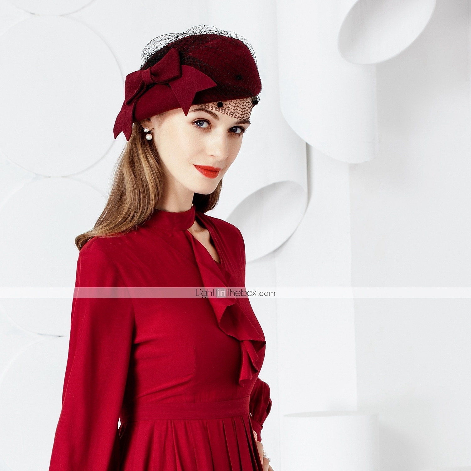 Lana Cappello Kentucky Derby / Copricapo con Fiocco 1 pc Matrimonio / Festa / Serata / San Valentino Copricapo del 2025 a $32.99 –P7