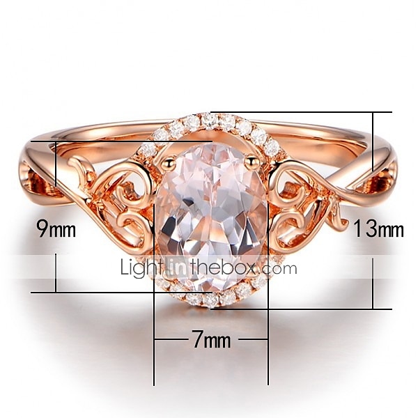 Band Ring Zásnubní prsten For Dámské Syntetický diamant Párty Svatební Plesová maškaráda Měď Růže pozlacená Kov Solitaire Kulaté HALO Koule 2025 - $6.99 –P1